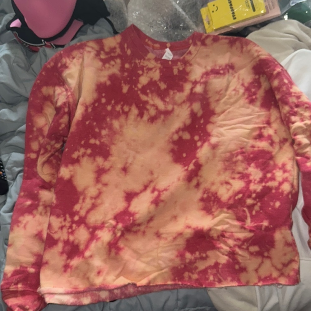 Large cut off tie-dyed sweatshirt